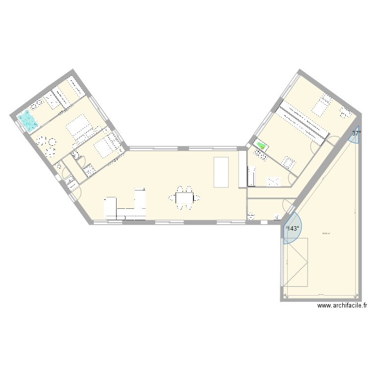 PLAN MAISON V MEUBLEE. Plan de 0 pièce et 0 m2