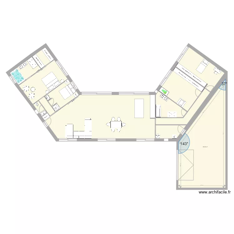 PLAN MAISON V MEUBLEE. Plan de 
