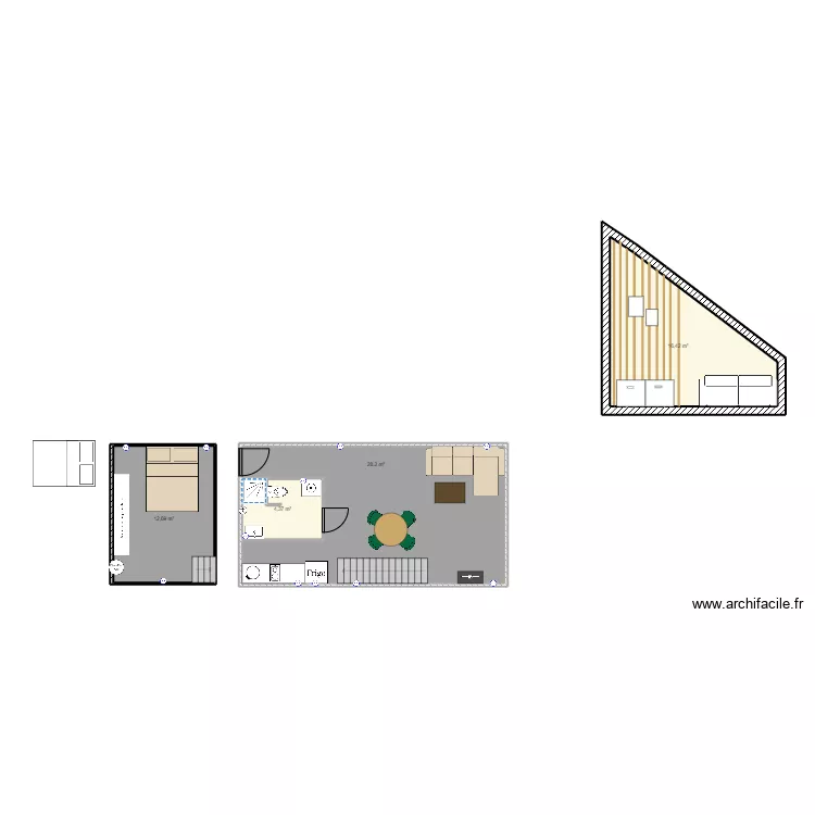 2 Milliary RDC. Plan de 
