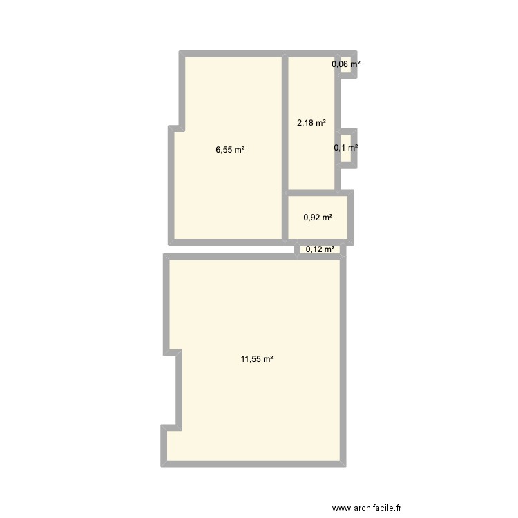 plan Apt 1 lot 23. Plan de 7 pièces et 21 m2