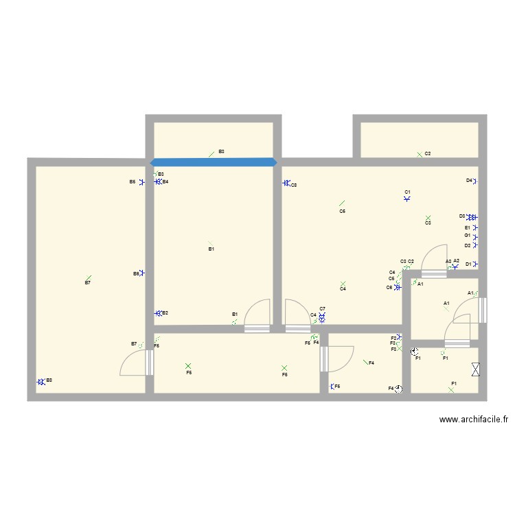 IMPLANTATION NIVELLE. Plan de 0 pièce et 0 m2