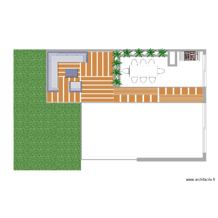 terrasse. Plan de 0 pièce et 0 m2