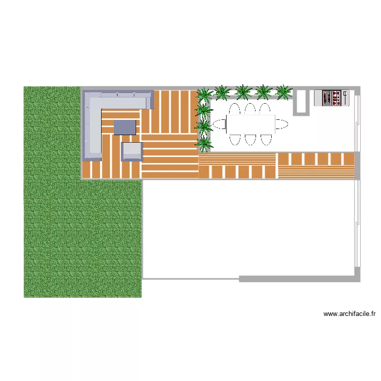 terrasse. Plan de terrasse. Plan de