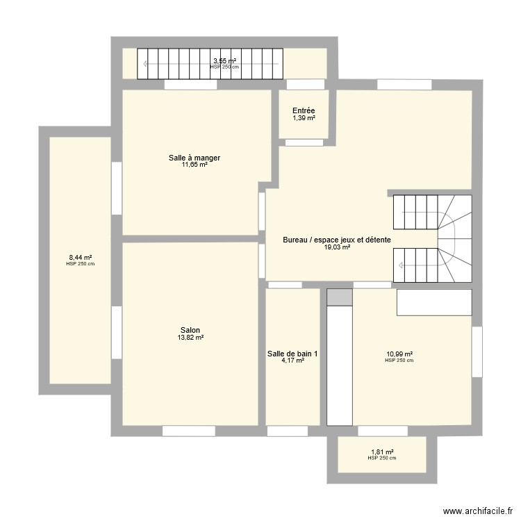 Plan 1 er sans meuble. Plan de 0 pièce et 0 m2