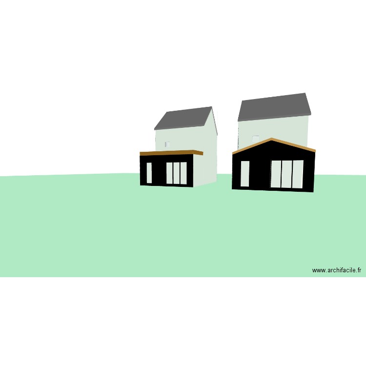 vue extérieure. Plan de 6 pièces et 178 m2