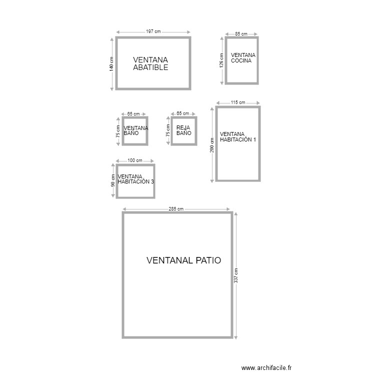 MONTSERRAT GUILA VENTANA. Plan de 7 pièces et 17 m2