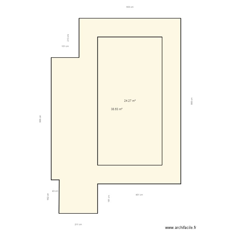 betbeder st cyp. Plan de 2 pièces et 87 m2