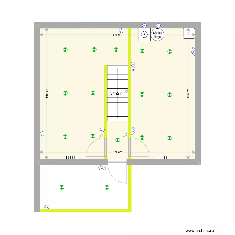 C&eacute;cile 5 elec sans mobilier . Plan de 