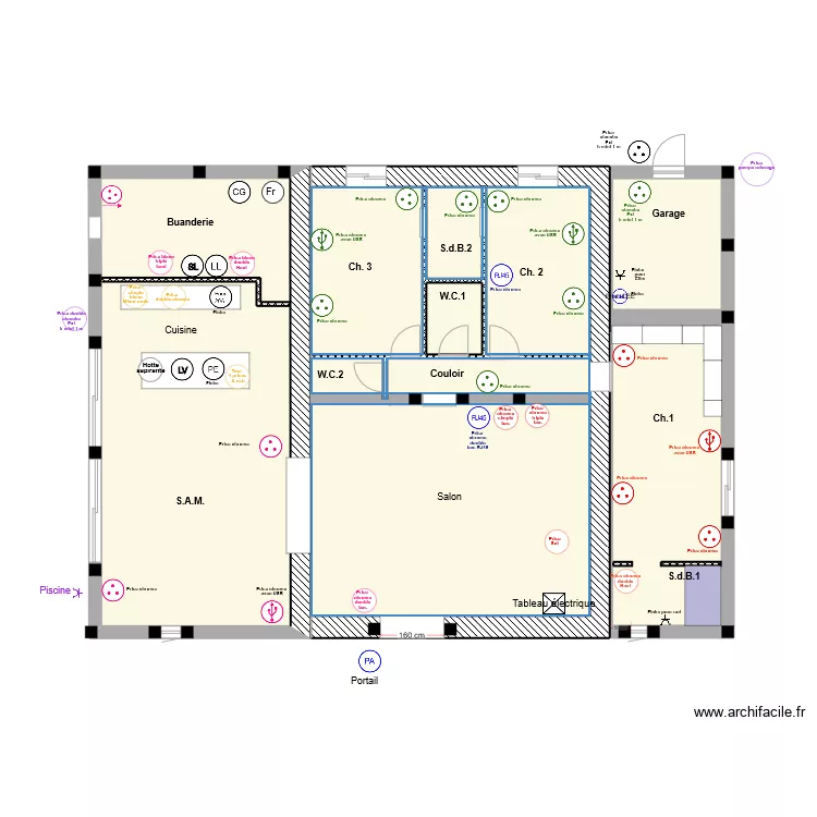 Grange prises. Plan de 