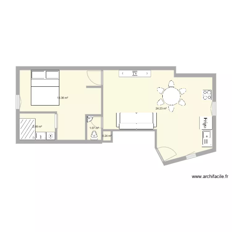 Bureau d&eacute;finitif. Plan de 