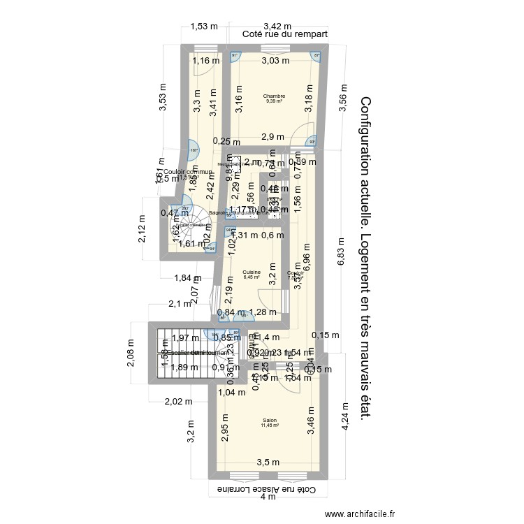 43 Avant travaux. Plan de 0 pièce et 0 m2