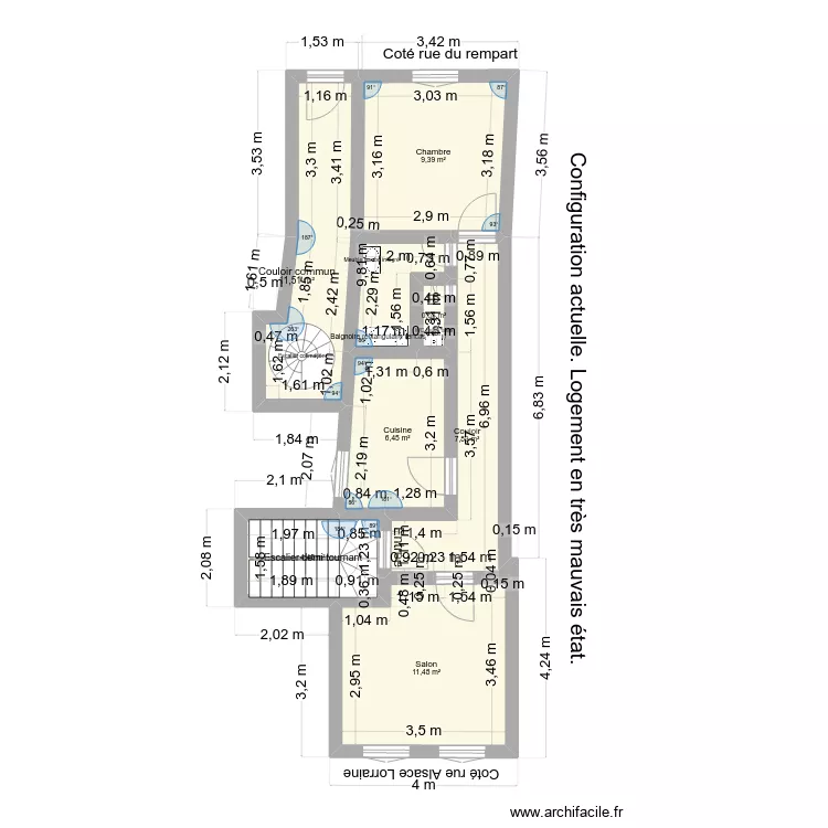 43 Avant travaux. Plan de 