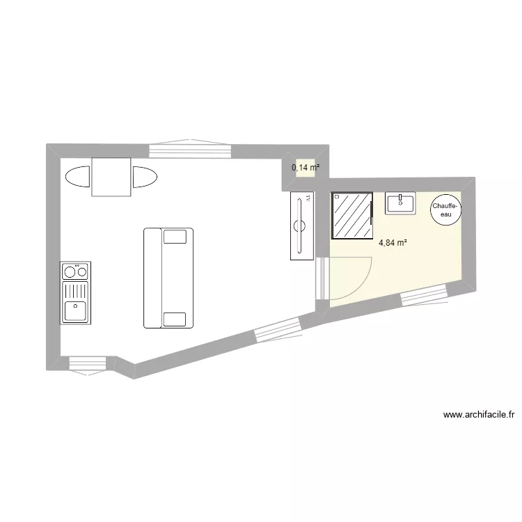Studio. Plan de 