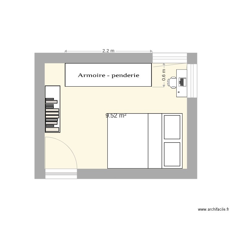Chambre Anaïs La Roche. Plan de 0 pièce et 0 m2