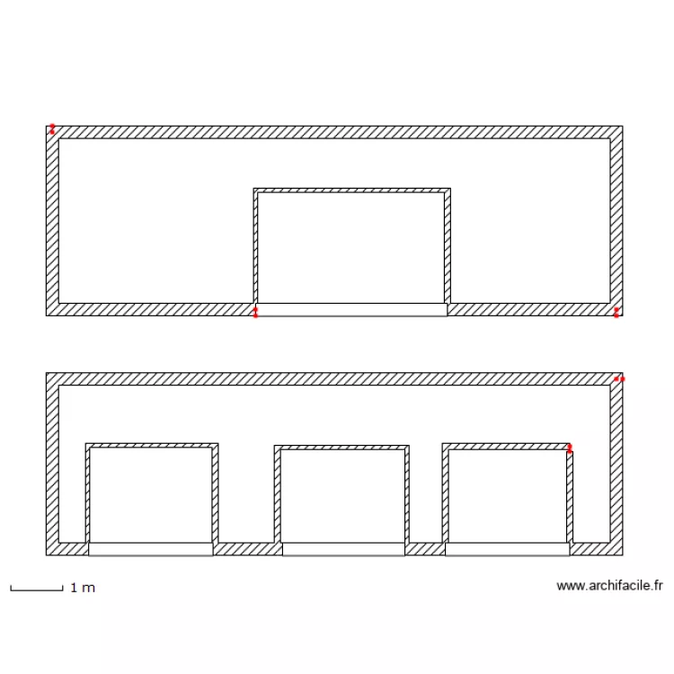 facade. Plan de facade. Plan de
