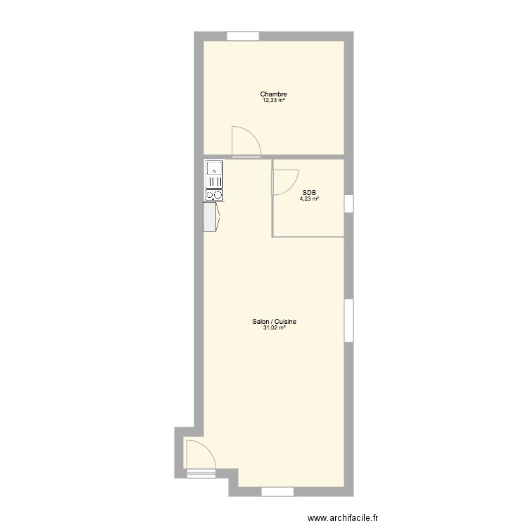 Logement Avant Haut. Plan de 0 pièce et 0 m2