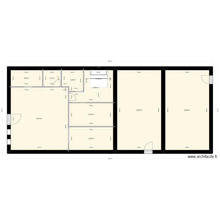 brezins secour. Plan de 9 pièces et 191 m2