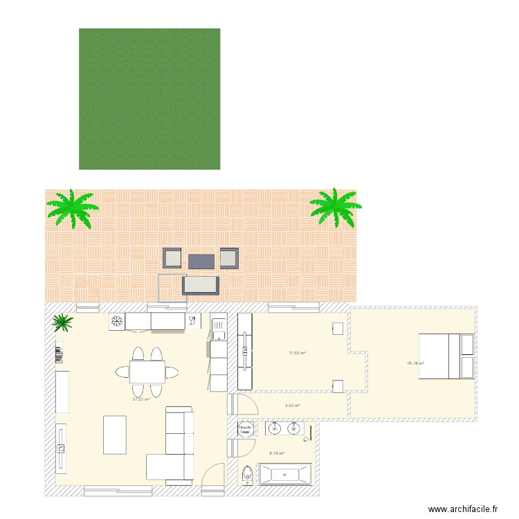 Cazaux 8e essai T3. Plan de 0 pièce et 0 m2