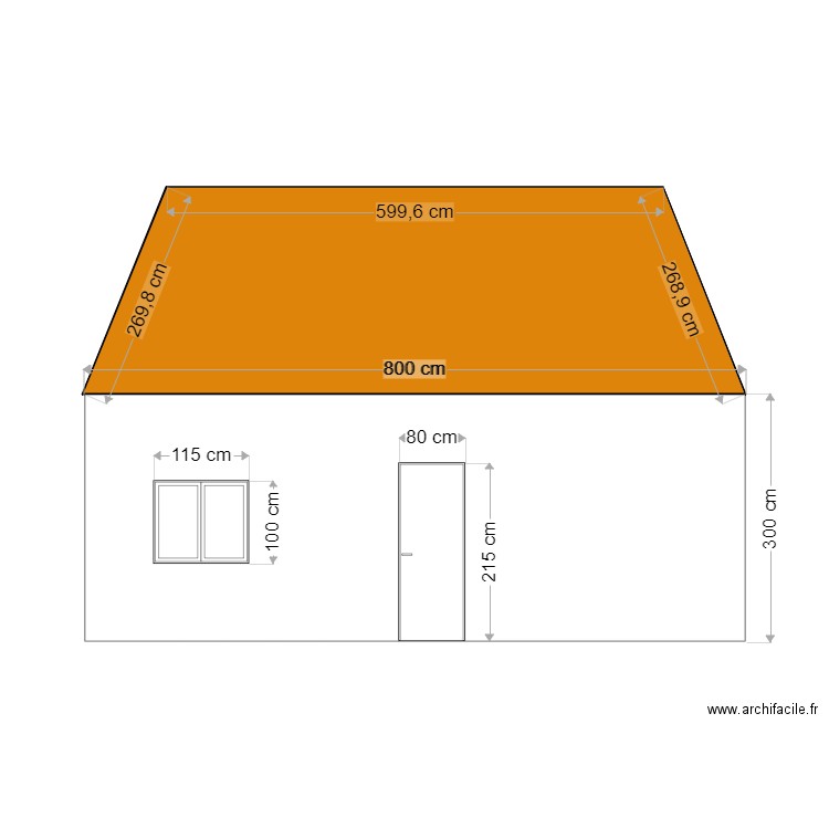 plan de facade test. Plan de 0 pièce et 0 m2