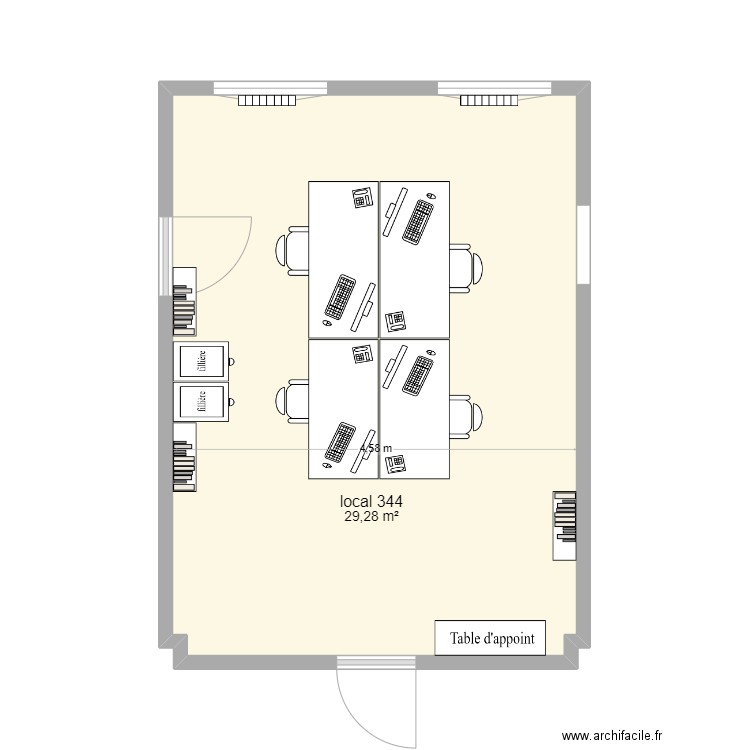 Local 344. Plan de 0 pièce et 0 m2