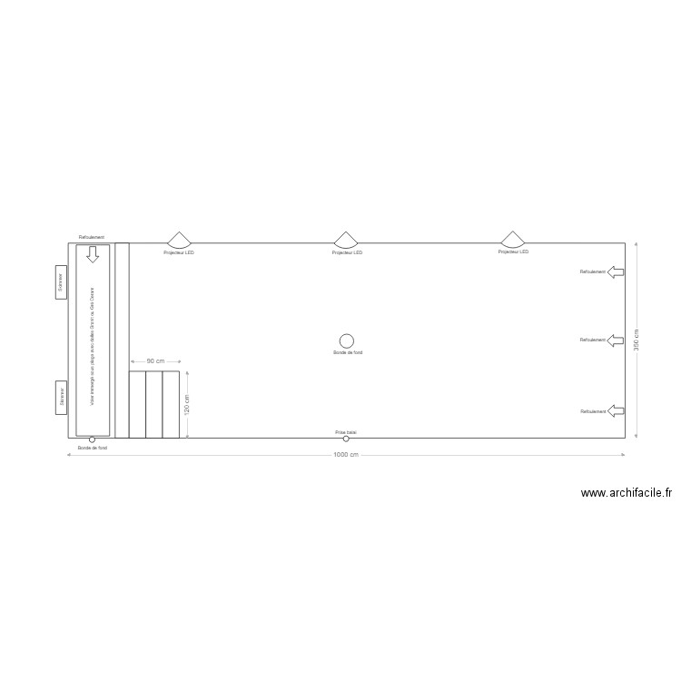 1000x350x150. Plan de 0 pièce et 0 m2