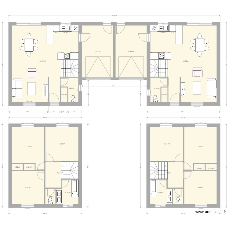 loc menville. Plan de 0 pièce et 0 m2