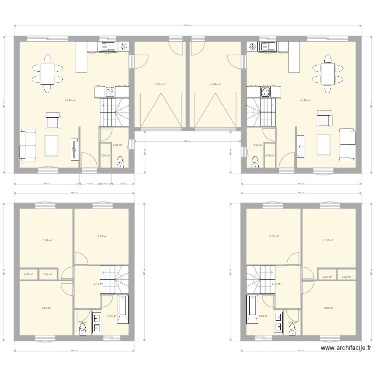 loc menville. Plan de 0 pièce et 0 m2