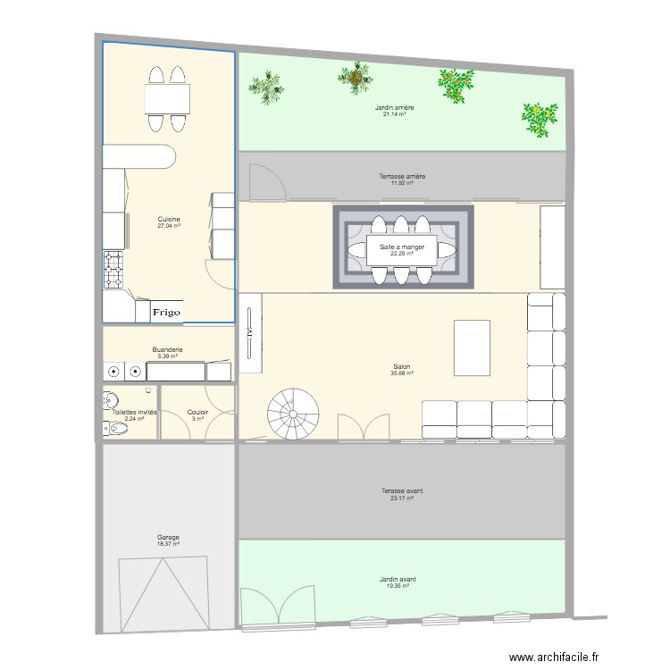 Maison tunisie. Plan de 0 pièce et 0 m2