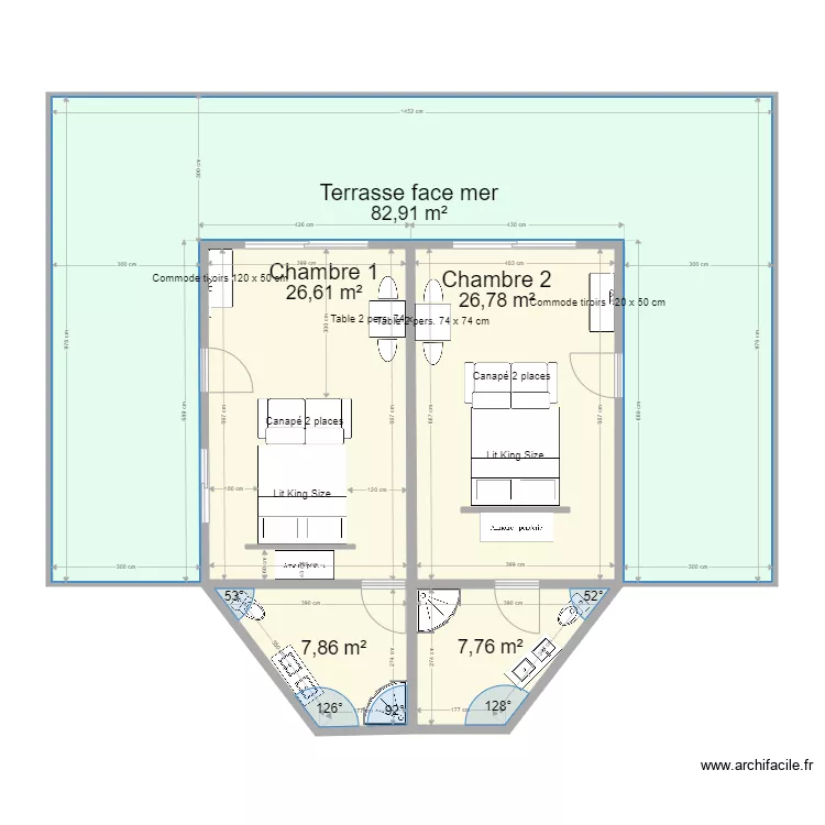 Bungalow 04. Plan de 