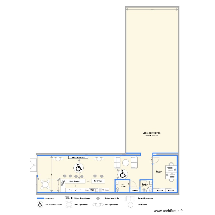 Plan Archi aménagement. Plan de 0 pièce et 0 m2