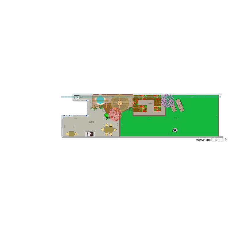 Arquenne terrasse jardin. Plan de 0 pièce et 0 m2
