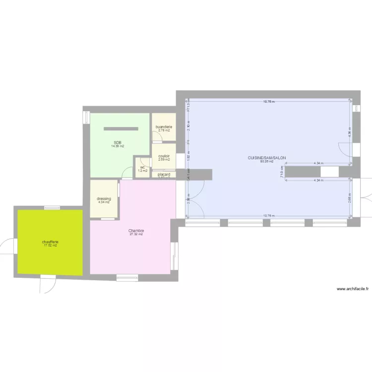 plan c&ocirc;t&eacute;. Plan de 