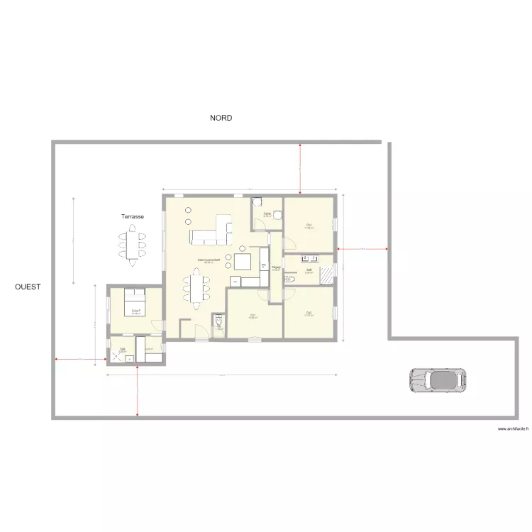 Maison Gujan COMBES. Plan de 