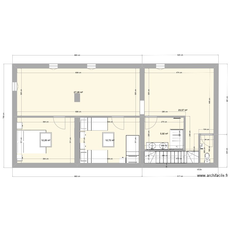 Fabre Gite A V01. Plan de 24 pièces et 334 m2