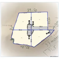 Plan division r&eacute;partition chemin acc&egrave;s notaire