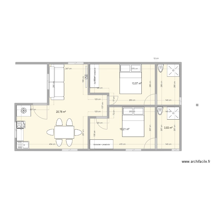 APPART. Plan de 0 pièce et 0 m2