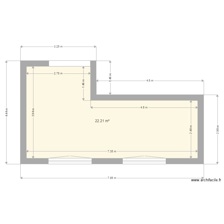 salon haut. Plan de 0 pièce et 0 m2