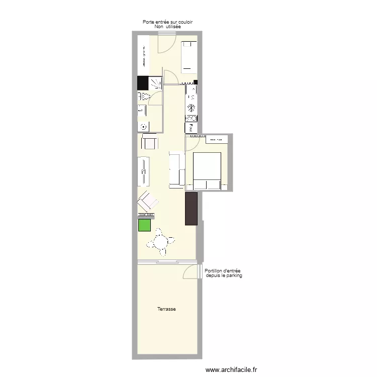 Appartement Grande Motte. Plan de 
