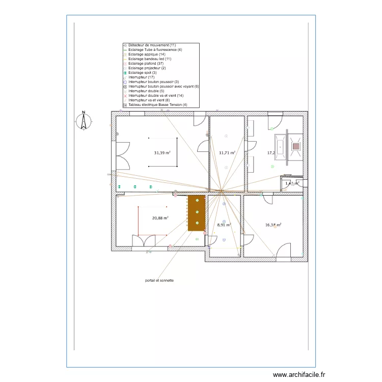 Domotique Maison Cestas . Plan de 