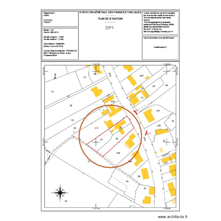 DP1 plan de situation. Plan de 0 pièce et 0 m2