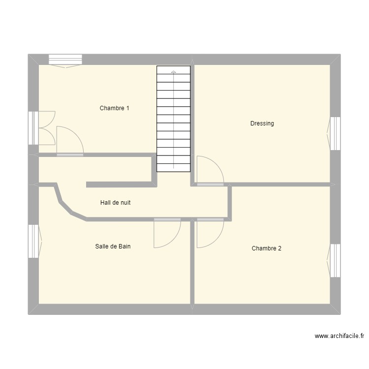 Anthony +1. Plan de 5 pièces et 60 m2