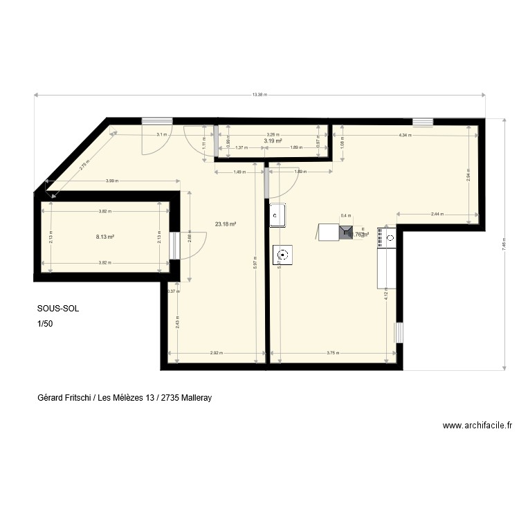 1990SousSol. Plan de 0 pièce et 0 m2