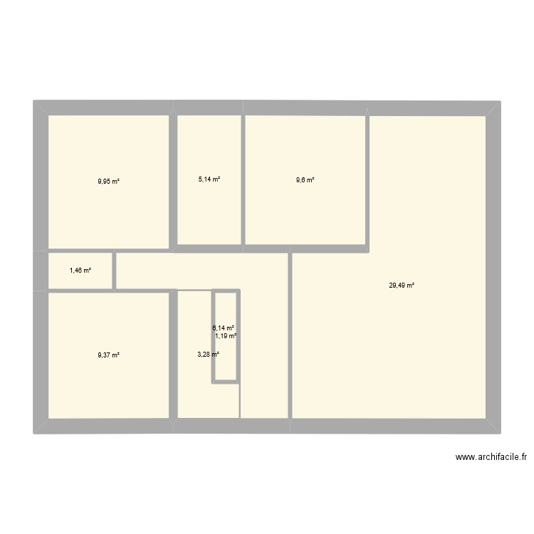 Breteil RDC Actuel. Plan de 0 pièce et 0 m2