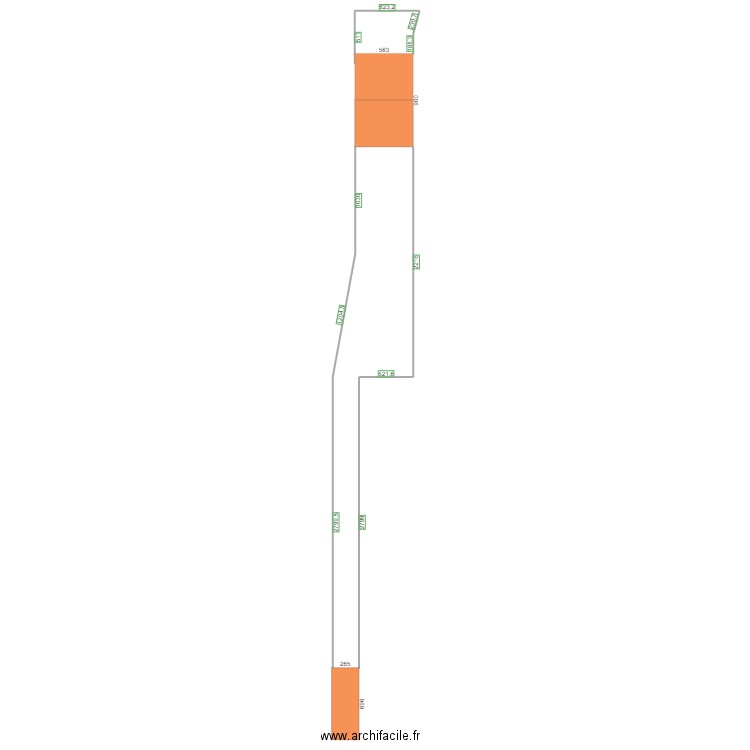 COTATION TERRAIN ACTUEL   HUMBLET . Plan de 0 pièce et 0 m2