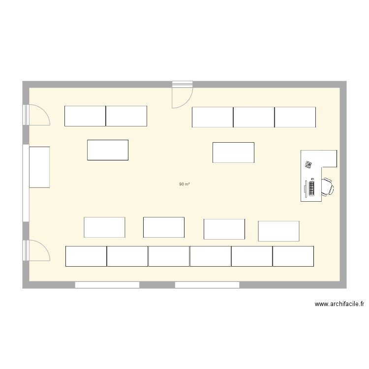 Plan de la salle de technologie . Plan de 0 pièce et 0 m2