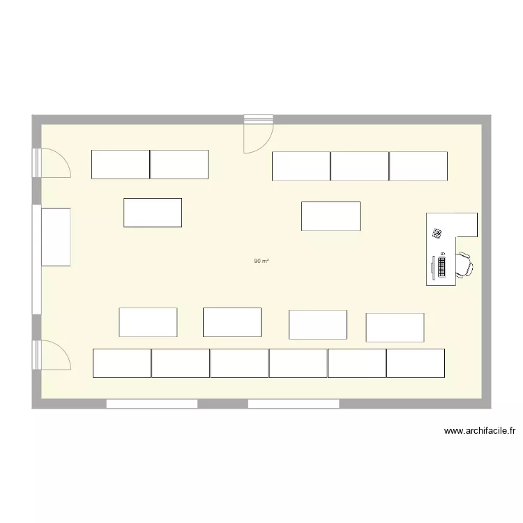 Plan de la salle de technologie . Plan de 