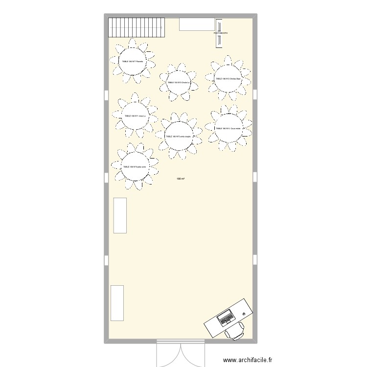 Grange Mariage. Plan de 1 pièce et 180 m2