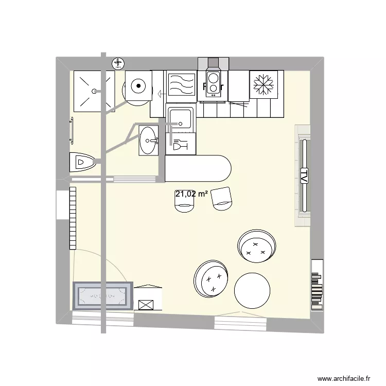 G&icirc;te RDC. Plan de 