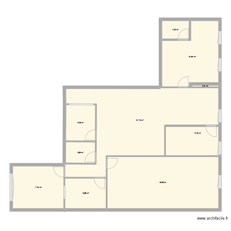 bureau isart. Plan de 10 pièces et 191 m2