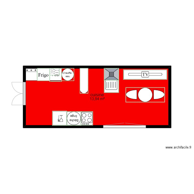 container sin. Plan de 0 pièce et 0 m2